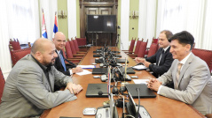 12 September 2019 The Head of the National Assembly delegation to NATO PA Dragan Sormaz in meeting with Ukrainian Ambassador to Serbia H.E. Oleksandr Aleksandrovych